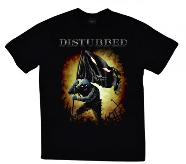 Disturbed Baskılı T-shirt    SİYAH XS