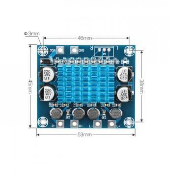 TPA3110 - XH-A232 -  2x15W Streo Çift Kanal Amfi Devresi - 2