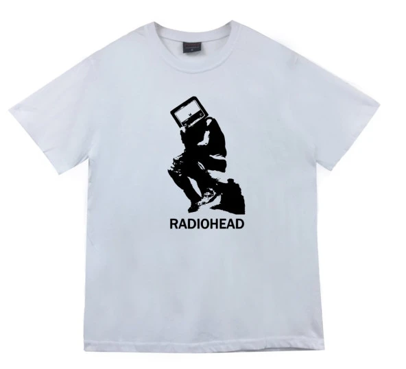 Radiohead Baskılı T-shirt    BEYAZ S