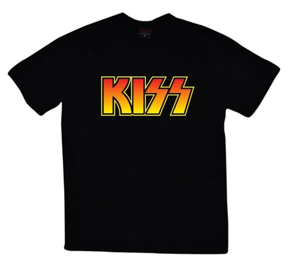 Kiss Baskılı T-shirt    SİYAH 3XL