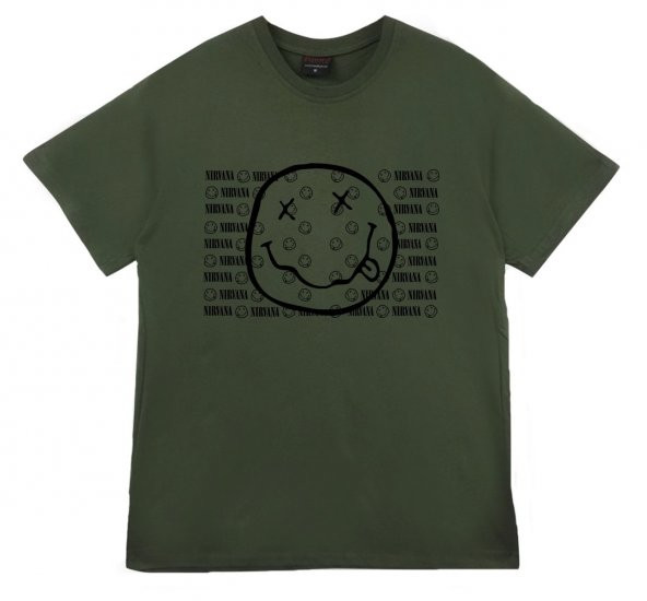 Nirvana Baskılı T-shirt    SAKS MAVİSİ XL