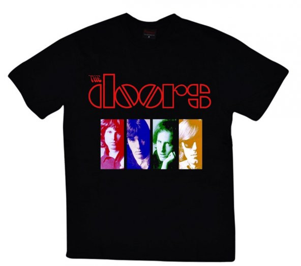 The Doors Baskılı T-shirt    SİYAH M