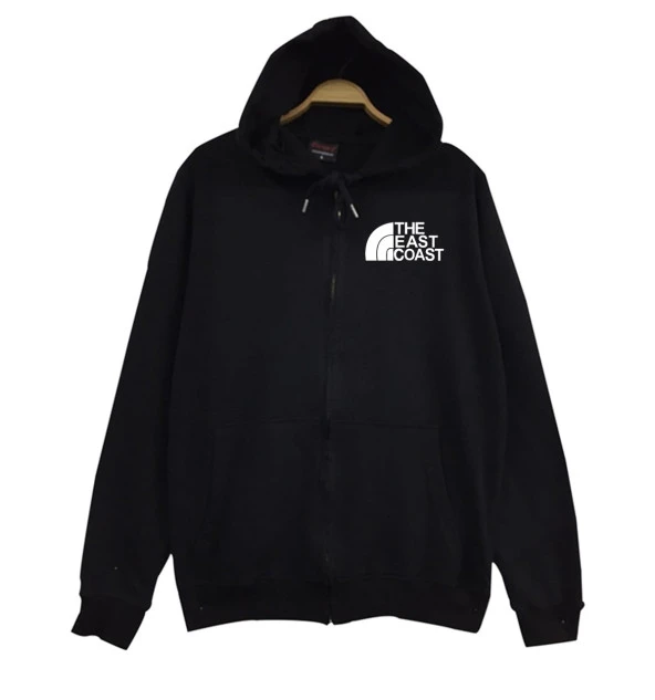 THE EAST COAST Baskılı Sweatshirt  SİYAH XL