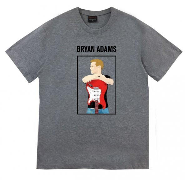 Bryan Adams Baskılı T-Shirt    GRİ XS