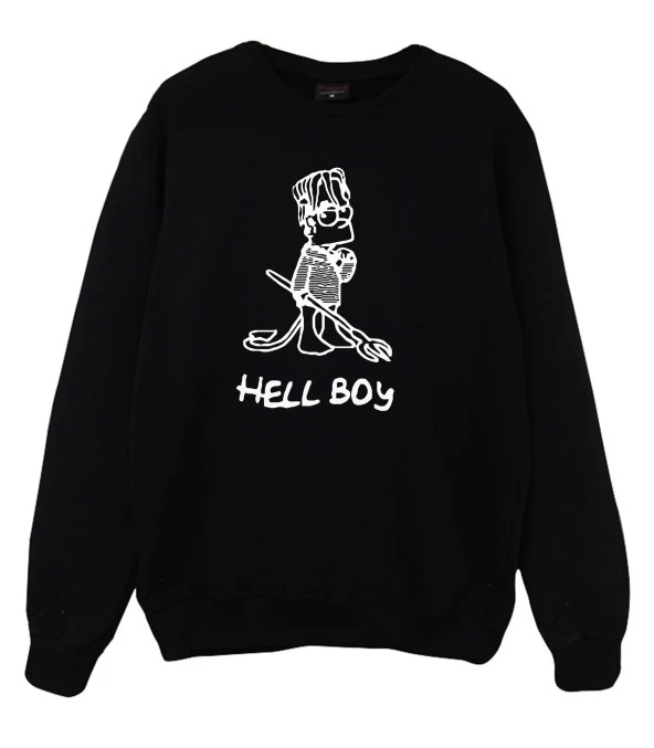 LIL PEEP Baskılı Sweatshirt  SİYAH XL