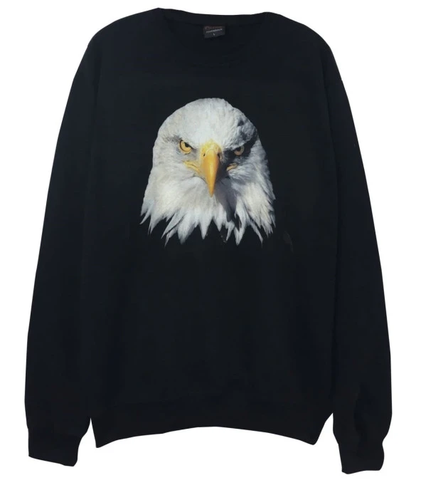 KARTAL Baskılı Sweatshirt  SİYAH XS