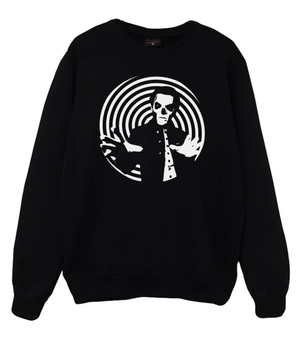 Ghost Baskılı Sweatshirt  SİYAH L