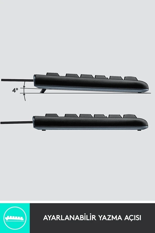 Logitech MK120 Q Usb Standart Kablolu Klavye Mouse Seti - Resim 2