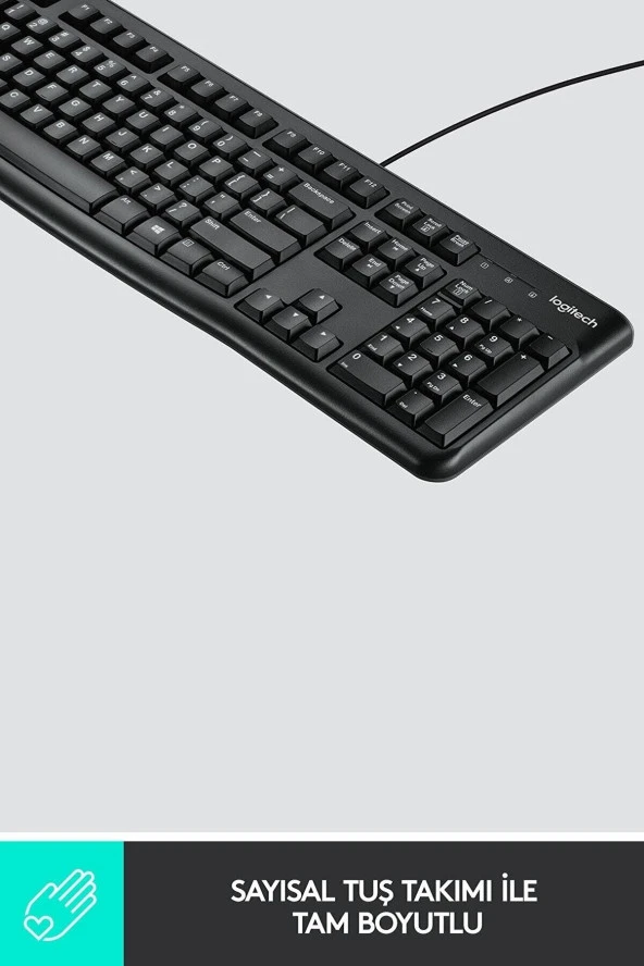 Logitech MK120 Q Usb Standart Kablolu Klavye Mouse Seti - Resim 6