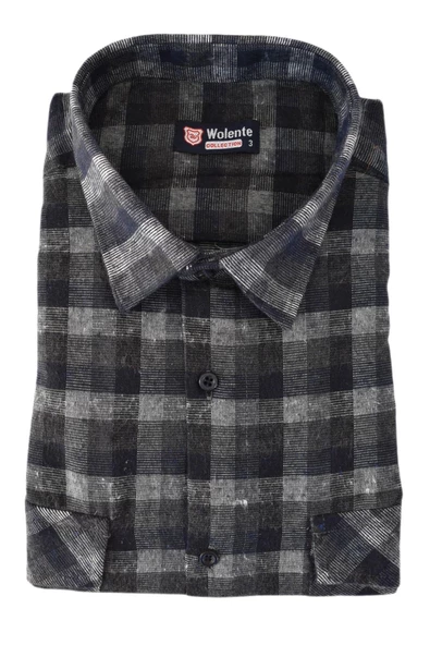 Erkek Kışlık Çift Cep Kapaklı Gömlek BGL-ST02334 - Resim 5