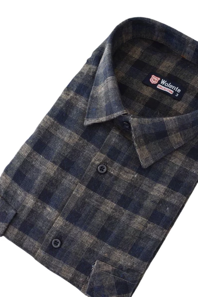 Erkek Kışlık Çift Cep Kapaklı Gömlek BGL-ST02334 - Resim 3