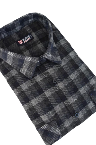 Erkek Kışlık Çift Cep Kapaklı Gömlek BGL-ST02334 - Resim 9