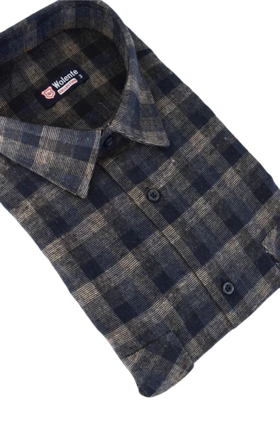 Erkek Kışlık Çift Cep Kapaklı Gömlek BGL-ST02334 - Resim 7