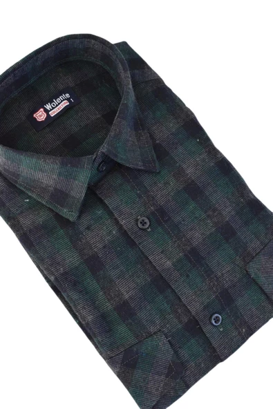 Erkek Kışlık Çift Cep Kapaklı Gömlek BGL-ST02334 - Resim 10