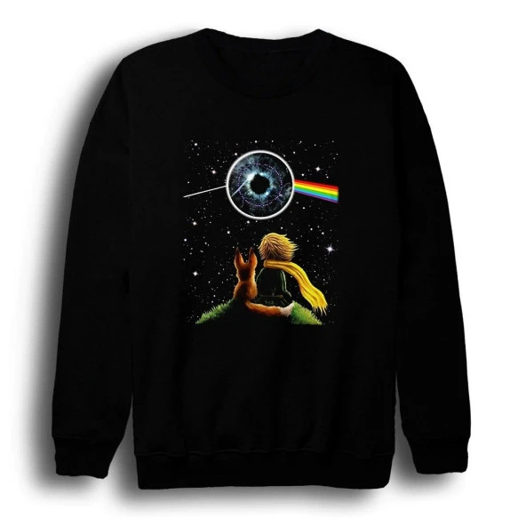 Pink Floyd Baskılı Sweatshirt    SİYAH 5XL
