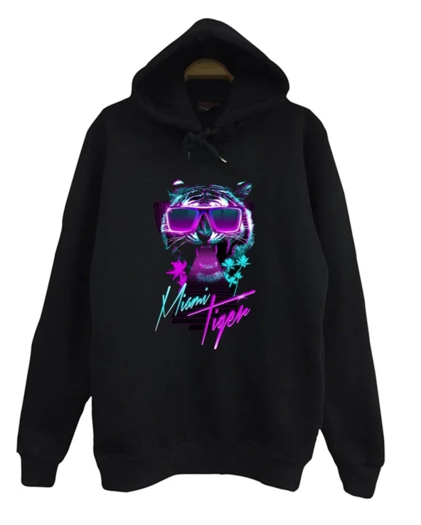 Kaplan Baskılı Sweatshirt  SİYAH XS