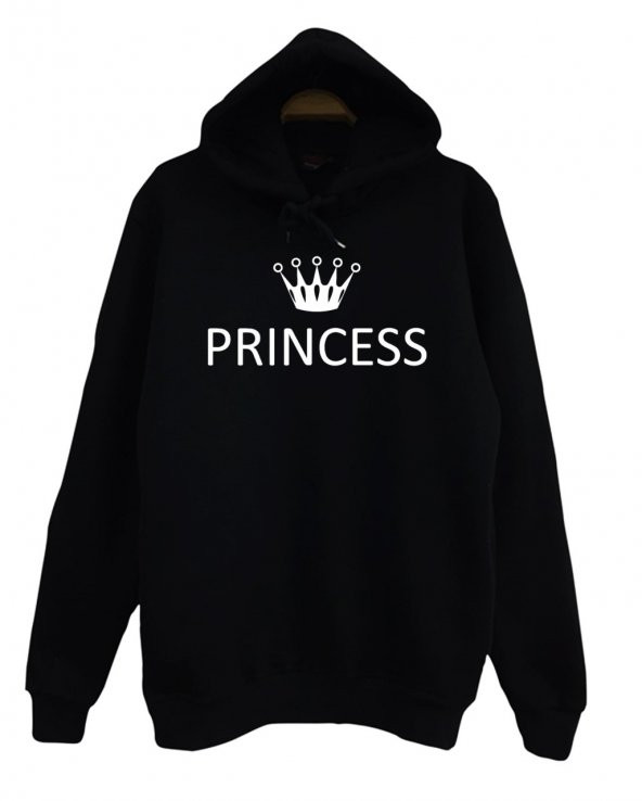 Princess Prenses Baskılı Sweatshirt  SİYAH 3XL