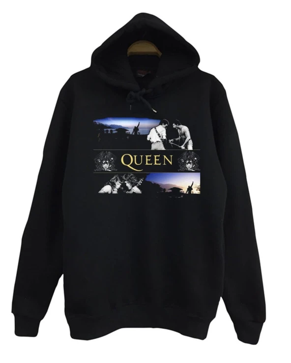 Queen Baskılı Sweatshirt  SİYAH S