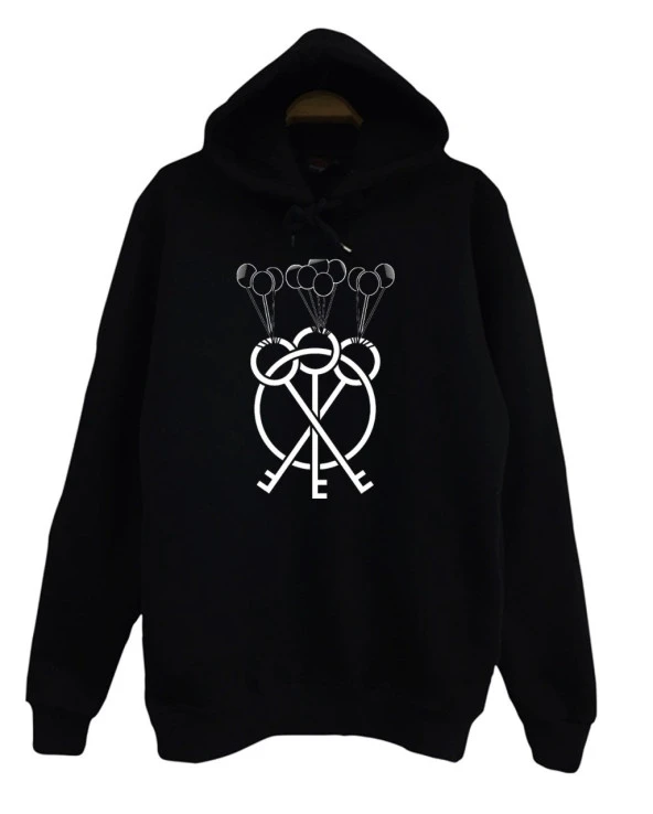 NF Baskılı Kapüşonlu Sweatshirt    SİYAH XL