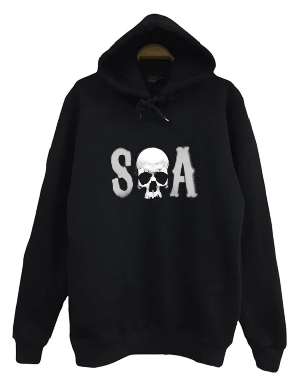SONS OF ANARCHY Baskılı Sweatshirt  SİYAH 4XL