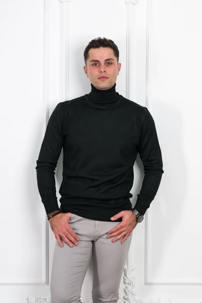 WOOLEN WORLD BOĞAZLI REGULAR FİT DESENLİ ERKEK KAZAK - 11