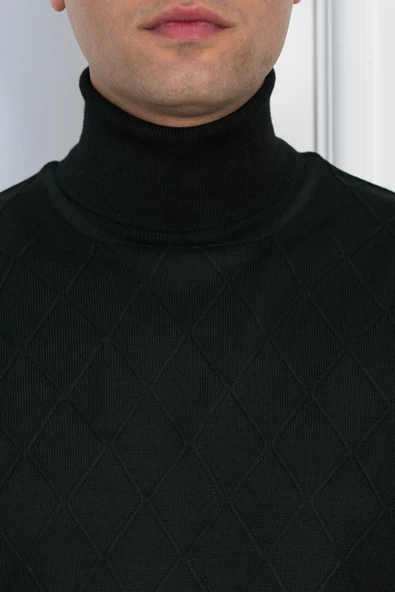 WOOLEN WORLD BOĞAZLI REGULAR FİT DESENLİ ERKEK KAZAK - 12