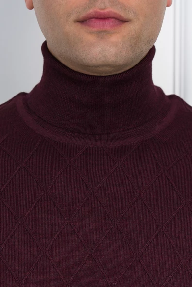 WOOLEN WORLD BOĞAZLI REGULAR FİT DESENLİ ERKEK KAZAK - 8