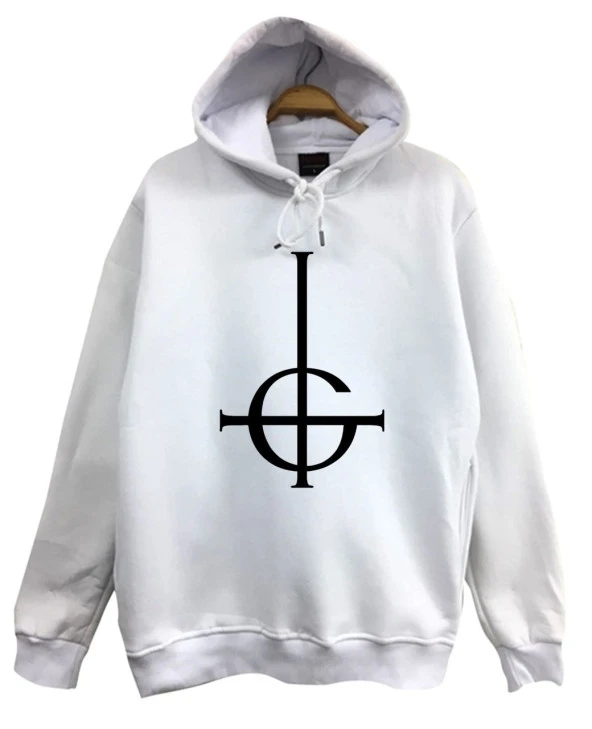 Ghost Baskılı Sweatshirt  BEYAZ S