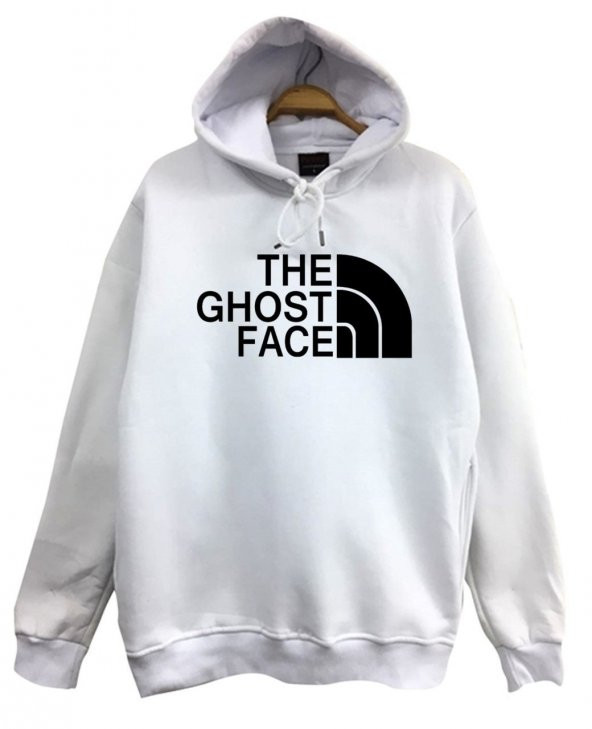 The Ghost Face Baskılı Sweatshirt  BEYAZ S
