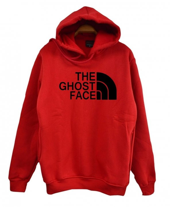 The Ghost Face Baskılı Sweatshirt  KIRMIZI 3XL