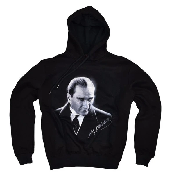 ATATÜRK Baskılı Sweatshirt  SİYAH 5XL