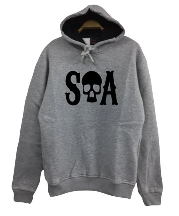 SONS OF ANARCHY Baskılı Sweatshirt  GRİ 4XL