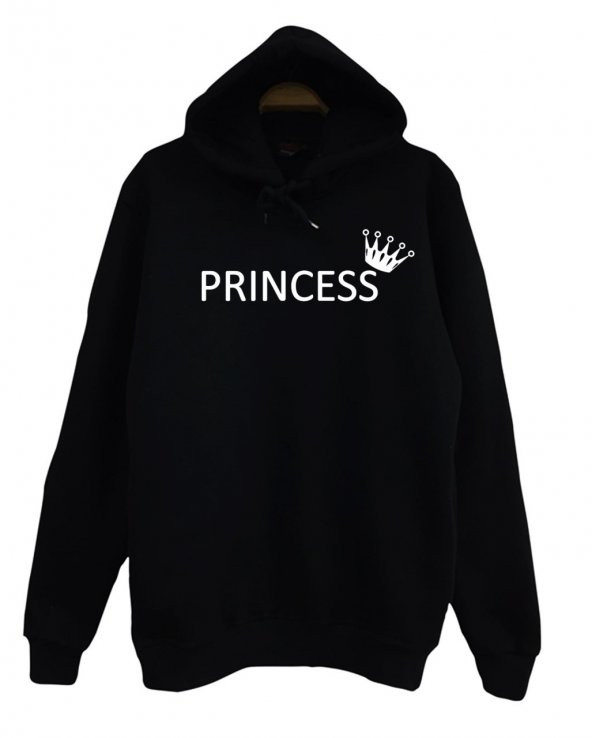 Princess Prenses Baskılı Sweatshirt  SİYAH 2XL