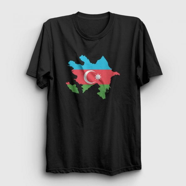 Azerbeycan Baskılı Tshirt  Siyah XL