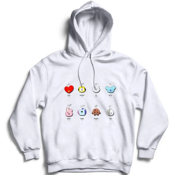 Mizah Baskılı Bisiklet Yaka Sweatshirt  Beyaz 5XL
