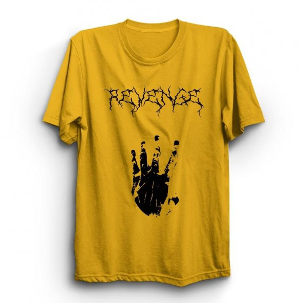 Revenge Baskılı Tshirt  Sarı 5XL
