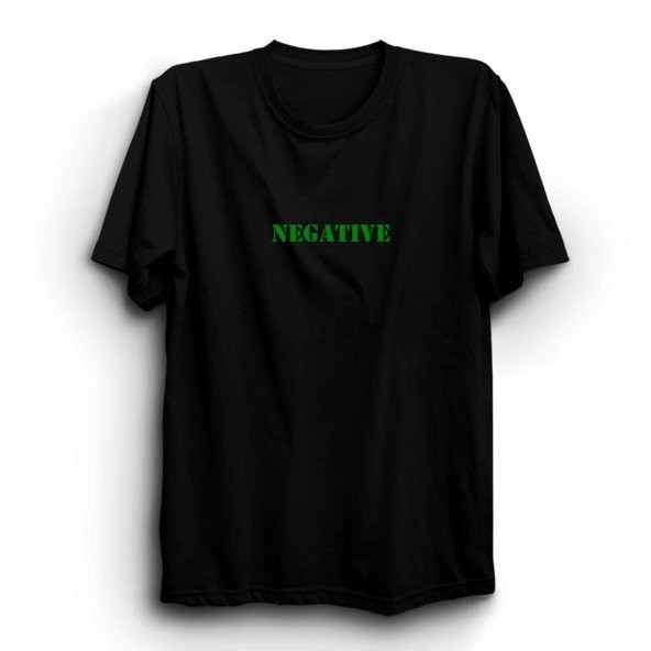 Negative Baskılı Tshirt  Siyah M