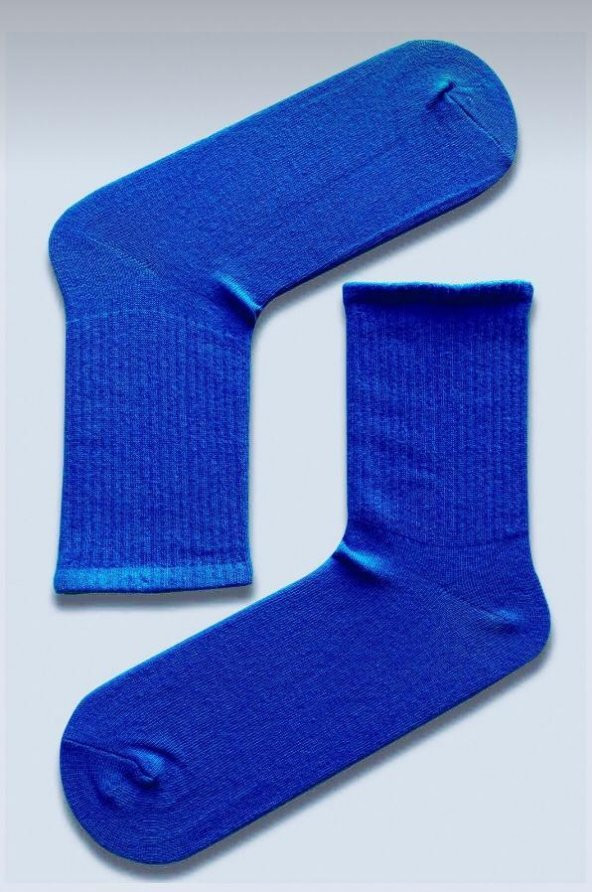 Düz Mavi Renk Çorap