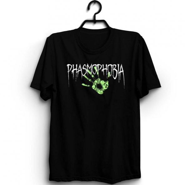 Phasmophobia Baskılı Tshirt  Siyah XS