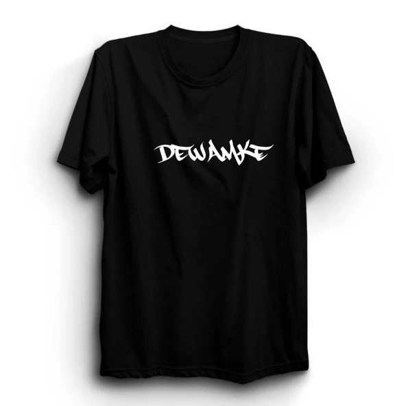 Dewamke Devamke Baskılı Tshirt  Siyah 2XL