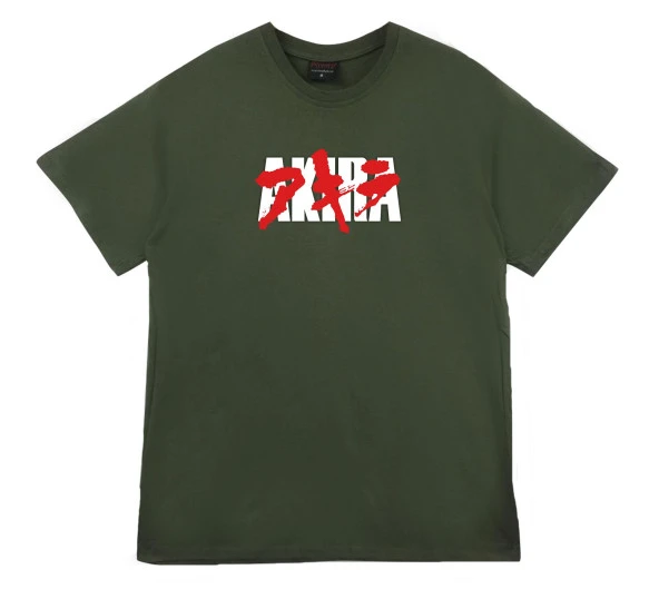 Akira Anime Baskılı Tshirt  HAKİ M - 1