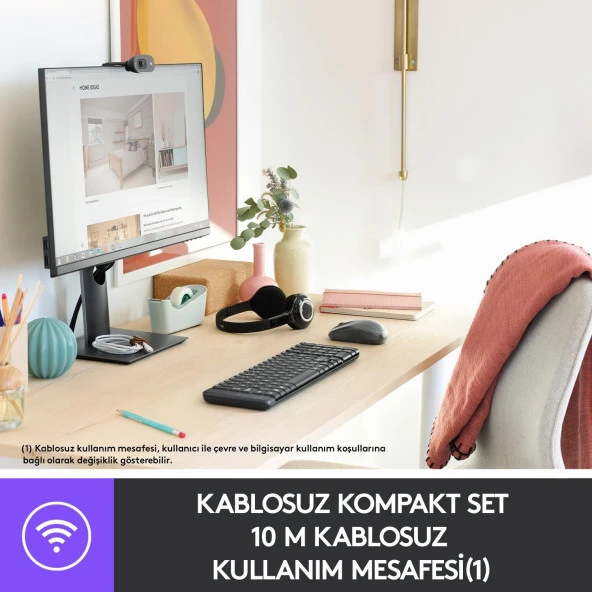 Logitech Türkçe Q Kablosuz Klavye & Mouse Set - Resim 2