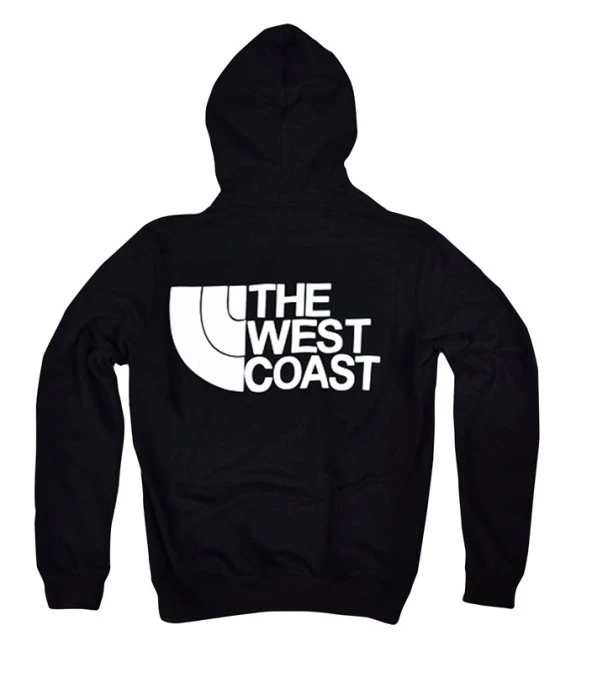 THE WEST COAST Baskılı Sweatshirt  SİYAH 4XL