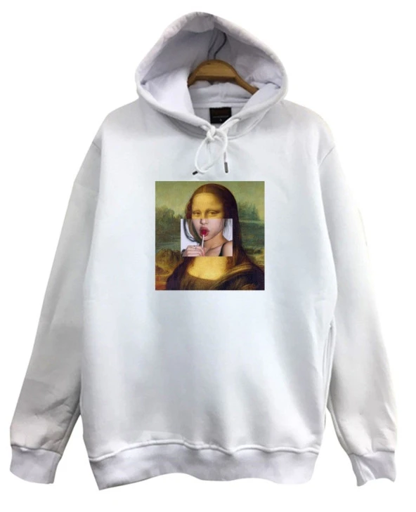 Stoned Pulp Fiction Kapüşonlu Sweatshirt    BEYAZ 2XL