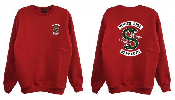 Riverdale South Side Riverdale Baskılı Sweatshirt  KIRMIZI XL