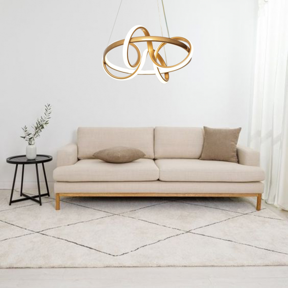 TT Aydınlatma TT003-ESK  Sarmal Modeli Eskitme Boyalı Led Avize - 2