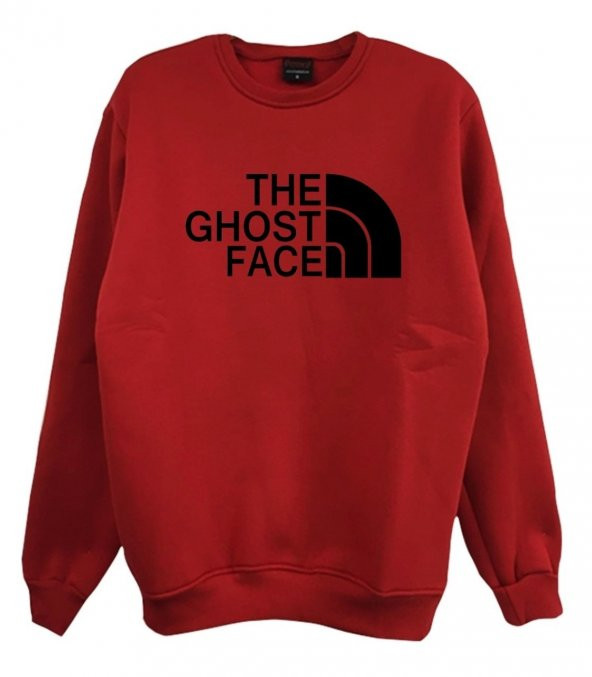 The Ghost Face Baskılı Sweatshirt  KIRMIZI XL