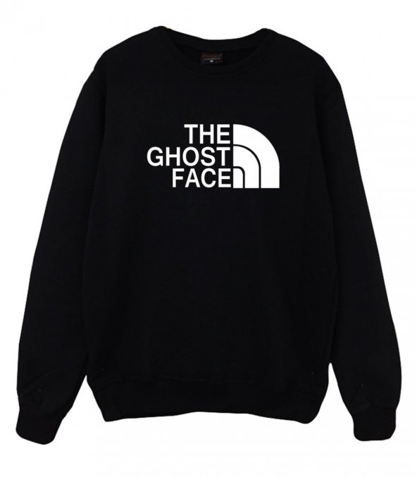 The Ghost Face Baskılı Sweatshirt  SİYAH S