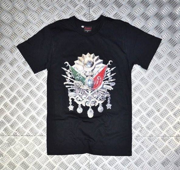OSMANLI TUĞRASI Baskılı T-shirt  SİYAH S
