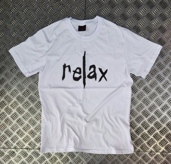 RELAX Baskılı T-shirt  BEYAZ S